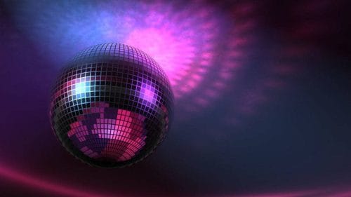 Colorful disco ball representing the exclusive nightlife and VIP clubs in Mamaia North.